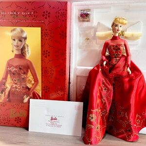 Holiday Gift Porcelain Barbie Collection #20128 Doll 1998 New in Box Christmas